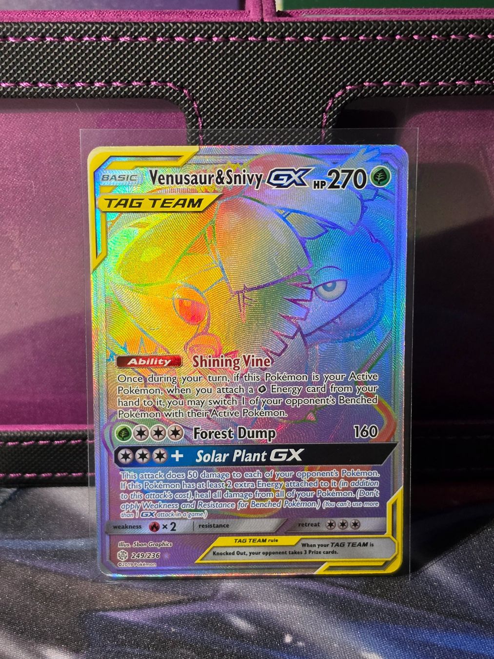 Pokémon Sammelbilder & Trading cards: Venusaur&Snivy GX Tag Team 249 – Gebraucht aus Binningen von oscark77