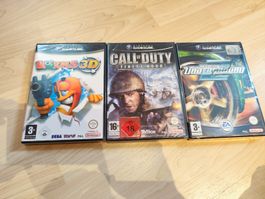 3 Gamecube Spiele OVP Sealed: Worms, CoD, NFS