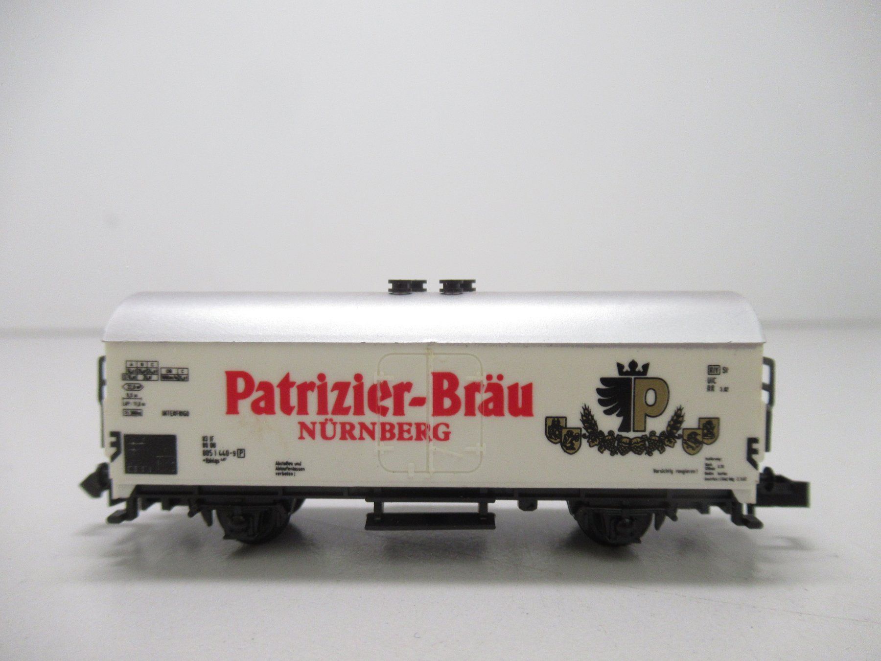 Trix Modellini di ferrovie: Minitrix 3227 ged. Güterwagen "Patrizier Bräu" DB Spur N – Usato da Basel venduto da mhmarken 1