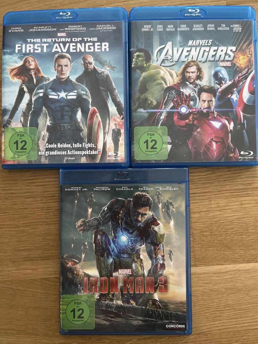Tutti i DVDs: 3 Marvel Filme Blu-ray – Nuovo (secondo la descrizione) da Bönigen venduto da Seli_0