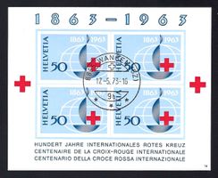 1963 100 Jahre Rotes Kreuz Nr. W40, gestempelt ʘ, KP 6.-