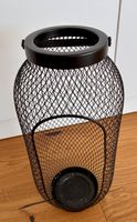 Windlicht Metall schwarz Gitterdesign guter Zustand