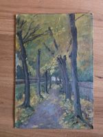 prächtiges ÖL Gemälde Wald Allee Bild signiert F. Hopf Thun
