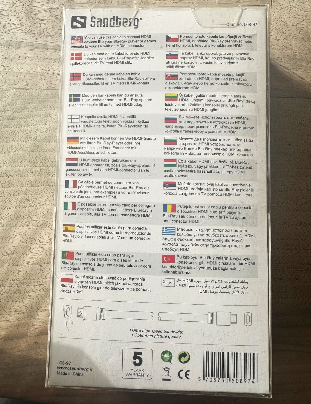 Kabel: Câble HDMI Sandberg – Neu und originalverpackt aus Biel/Bienne von Philemon02 1