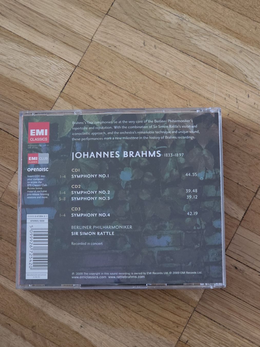 CD: 3CDs: Brahms The Symphonies: Simon Rattle – Usato da Aesch BL venduto da immon 1
