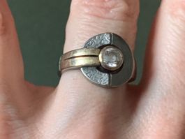Silberring mit gold STARWARS (55)
