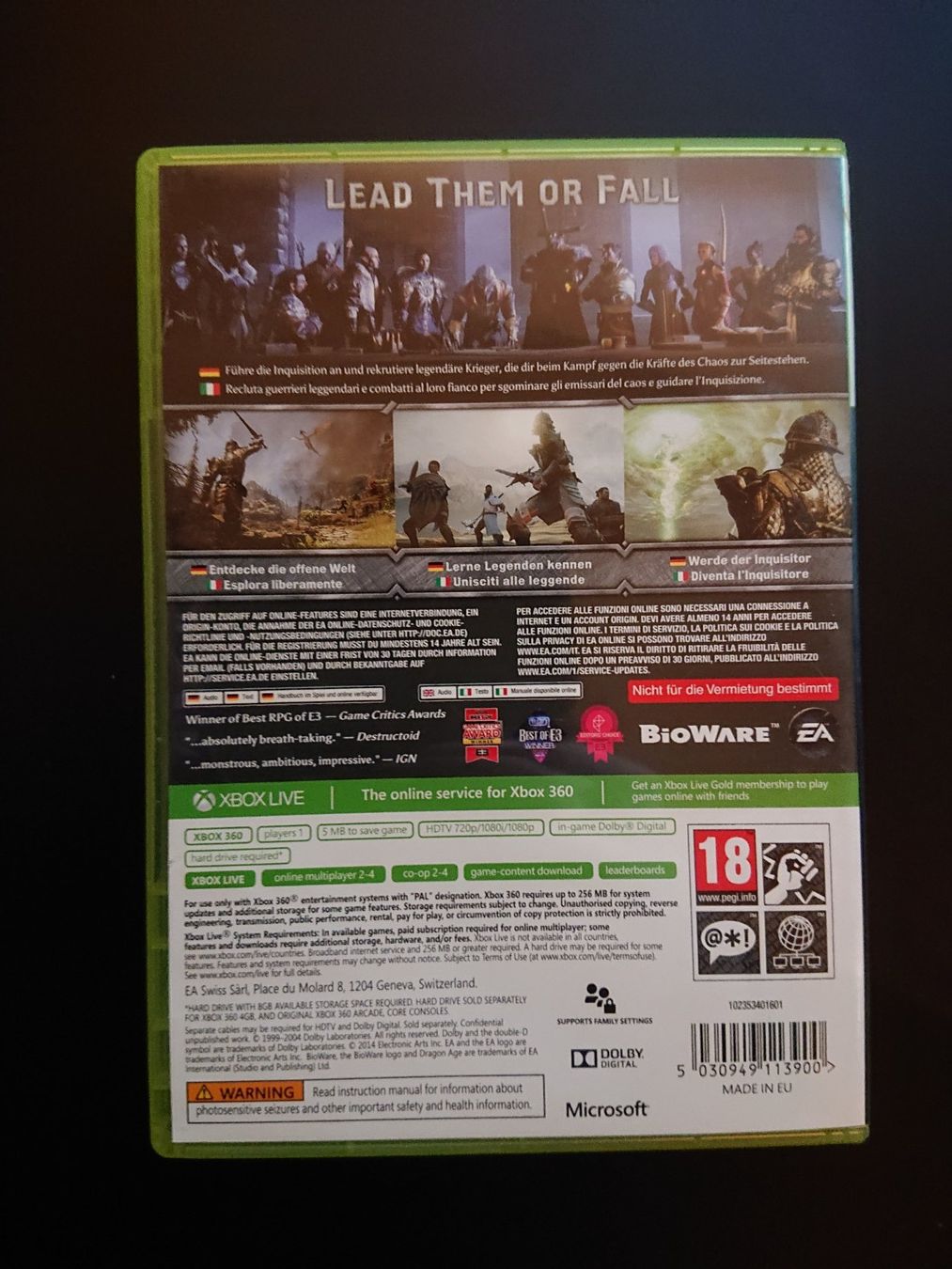 Giochi: Microsoft XBOX 360 - Dragon Age Inquisition - Deutsch – Usato da Liestal venduto da LukiTrade 2