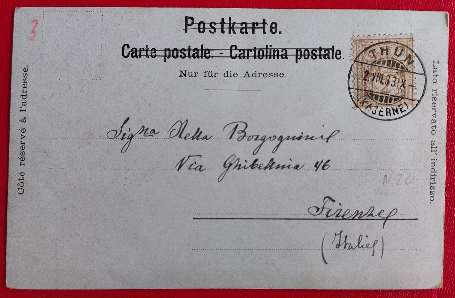 Cartoline postali: Thun Pferderennen 1903 // Vollstempel – Usato da St-Légier-La Chiésaz venduto da Theo005 1