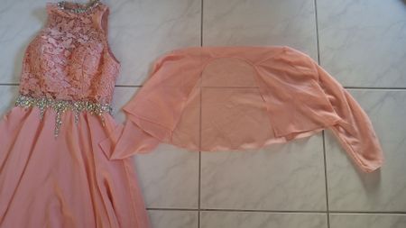 JJ's house cocktail kleid in coral (Grösse 34) mit Bolero