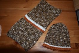 Strickmütze mit Schal Set - Einheitsgrösse