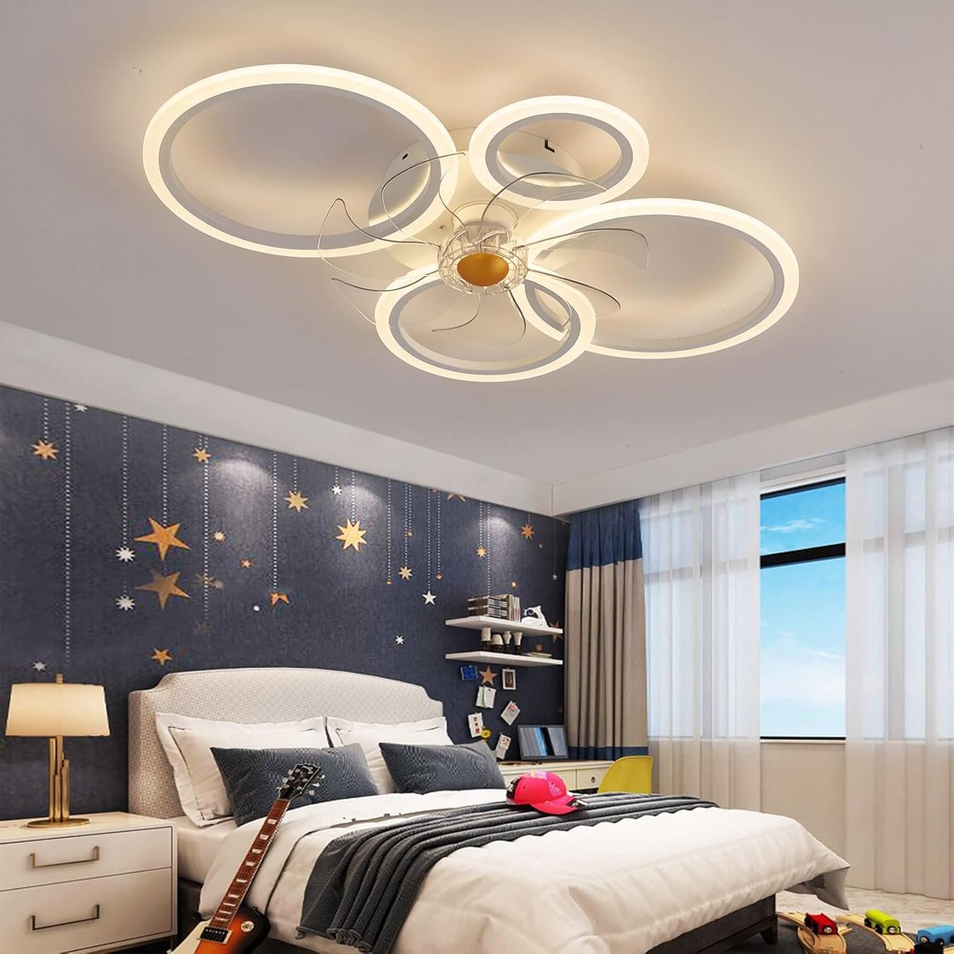 Lustres & lampes de plafonds: Deckenventilator mit Lampe LED dimmbar App & FB – Neuf avec emballage d'origine à Zürich par ausverkauf50 5