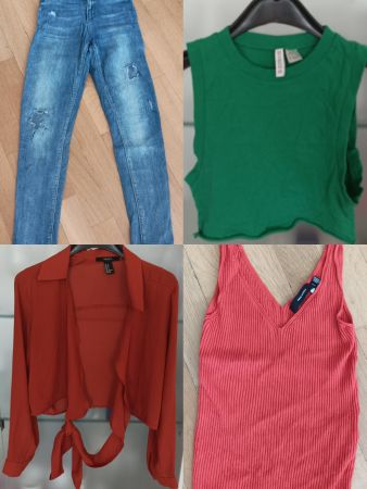Sommer Set: 4 Oberteile S ,Jeans Gr 36, verschiedene Marken