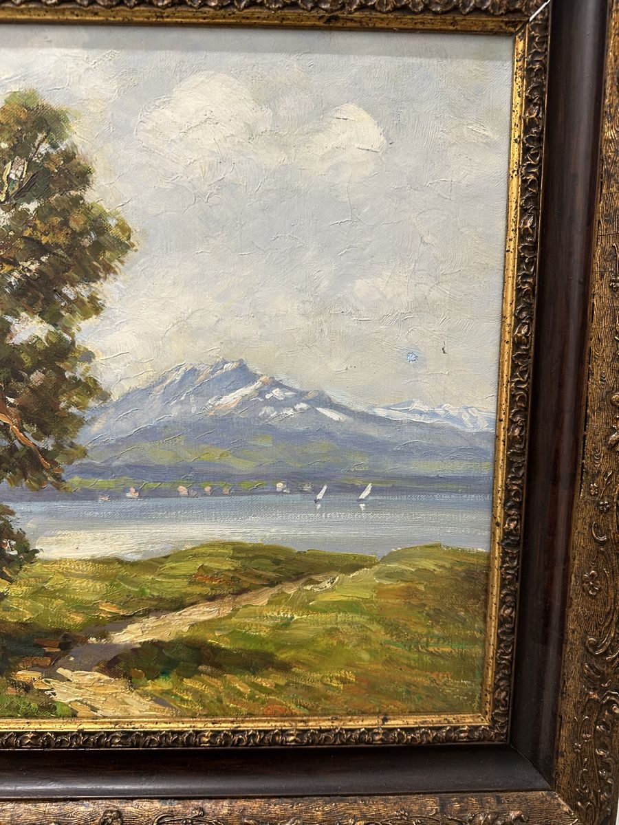 Dipinti: Gemälde mit See und Bergen Landschaft – Usato da Ebikon venduto da Gaenggeliwaar 3