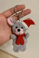 % Anhänger f. Taschen & Schlüssel Mini-Stofftier Maus 🐭🎅🏼