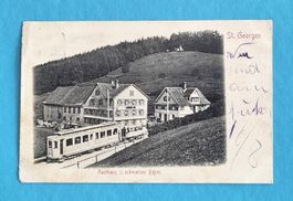 St. Georgen - Gasthaus schwarzen Bären - Strassenbahn 1905