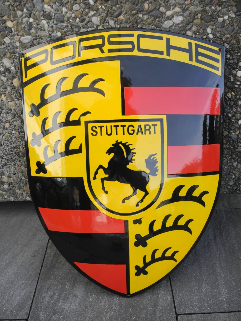 Porsche Insegne: GROSSES PORSCHE EMAILSCHILD – Nuovo (secondo la descrizione) da Reinach AG venduto da Huckleberrysix 1