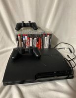 Playstation 3 Slim mit 2 Controllern & 16 Spielen