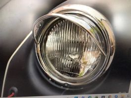 VW Käfer Zubehör ----- Scheinwerferschirme Edelstahl neu