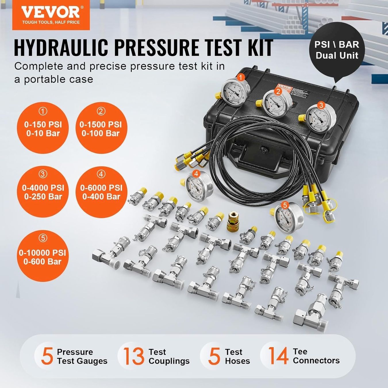 Misurare: VEVOR Hydraulikdruck-Testkit – Nuovo e nell'imballaggio originale da Bottighofen venduto da zaap 2