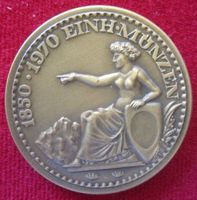 120 Jahre Schweizer Einheitsmünzen 1850-1970 - Bronze 33 mm