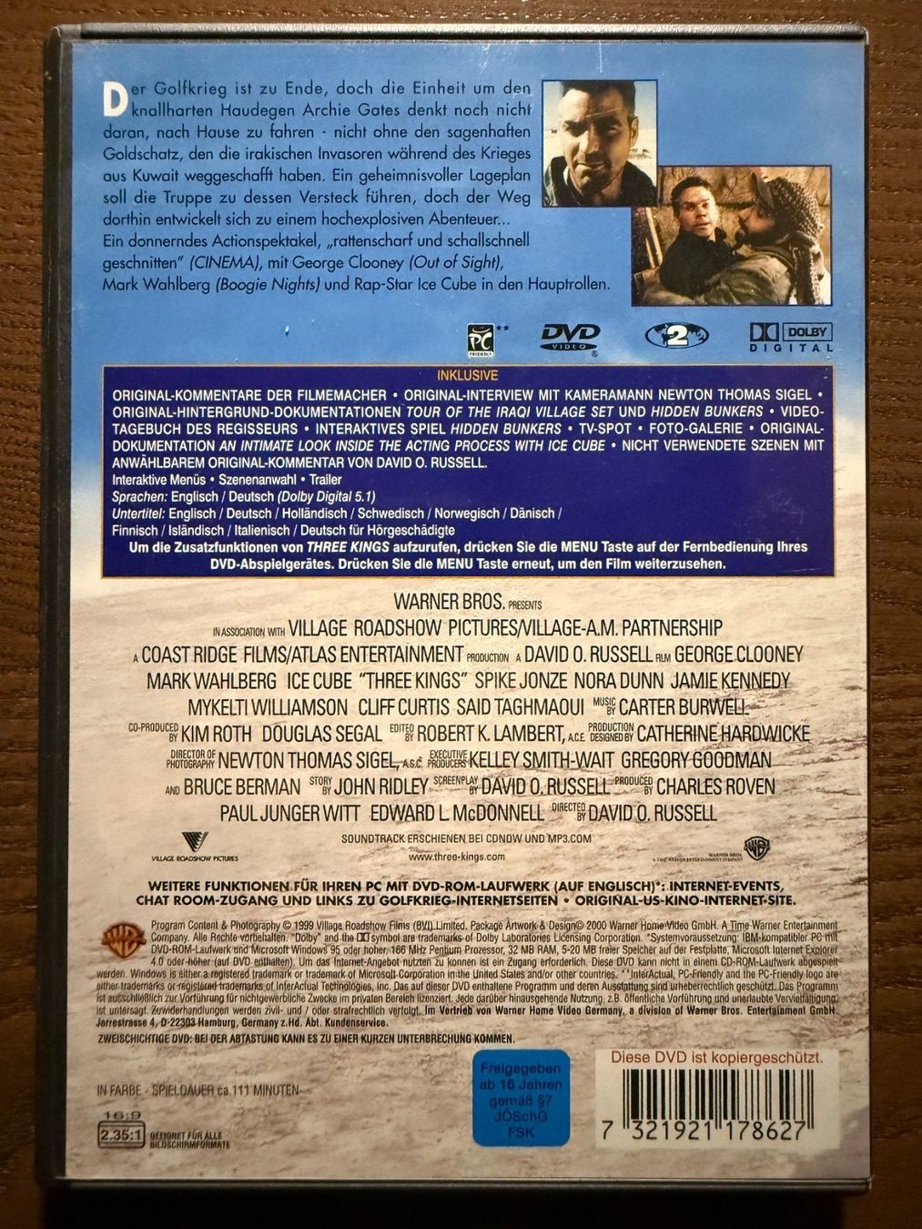 Tutti i DVDs: Three Kings – Usato da Zürich venduto da FilmFreunde 1
