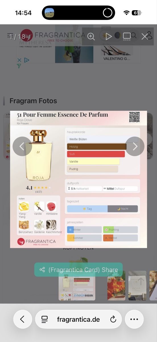 Roja Parfum & Eau de Toilette: Roja Parfums - 51 Essence de Parfum, 2 ml – Gebraucht aus Sursee von nri_g5z8 4
