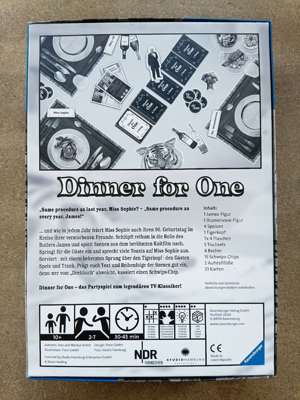 Ravensburger Giochi: Dinner for one Spiel Ravensburger – Usato da Biberstein venduto da Menfis10 1