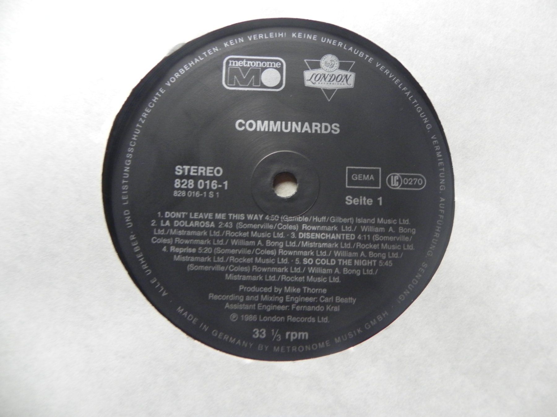 Dischi in vinile: LP brit. Pop Duo Communards 1985 mit Hit Leave me this Way – Usato da Siebnen venduto da krimsie 4