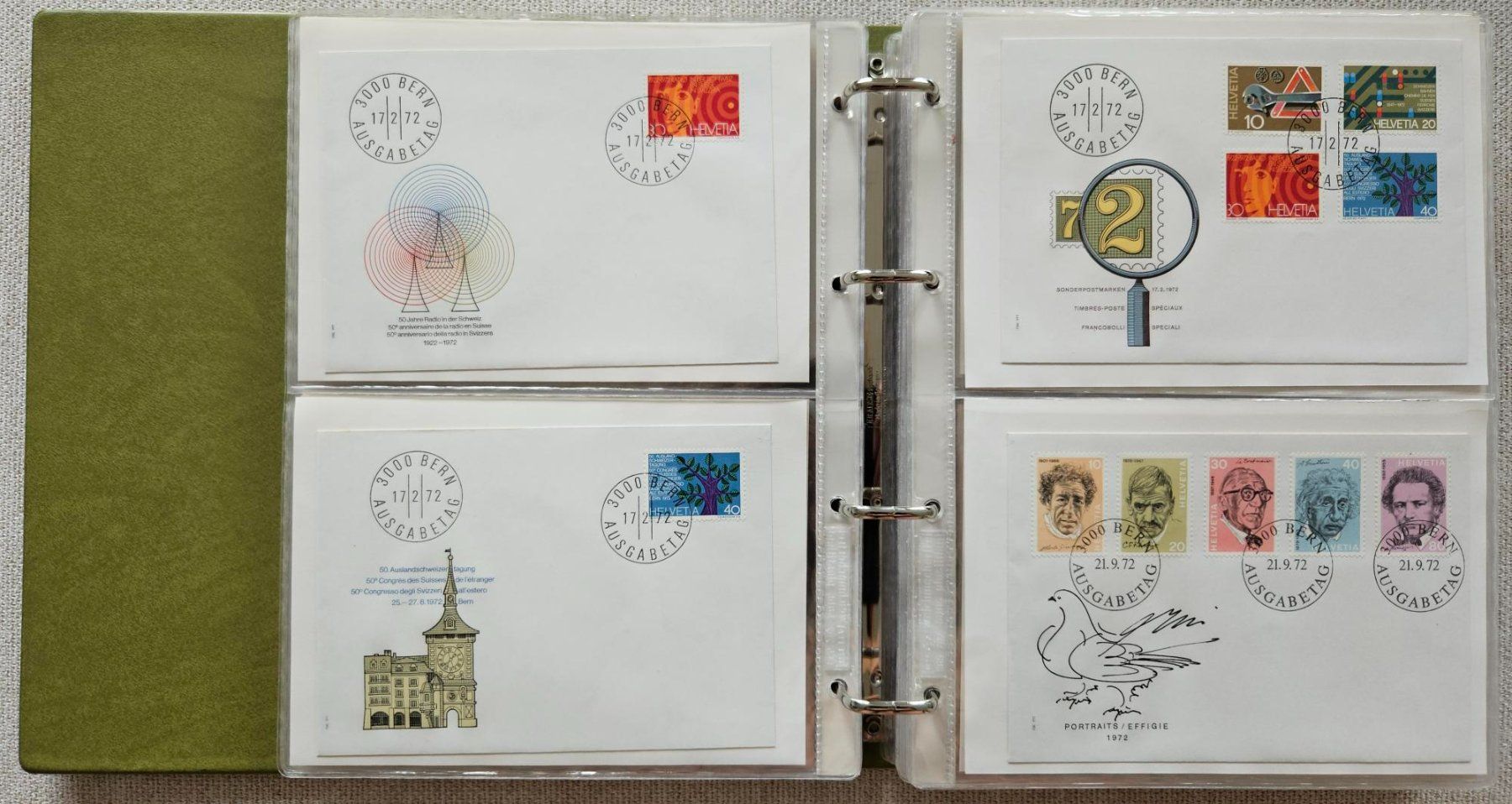 Tous les timbres: Briefmarkensammlung / Schweizer Ersttagsbriefe – D'occasion à Oeschgen par Runningfree666