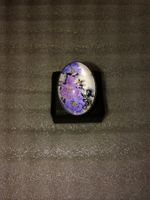 RING EDELSTHAL,,,MIT LELA BLUMEN,,,GLANZIG