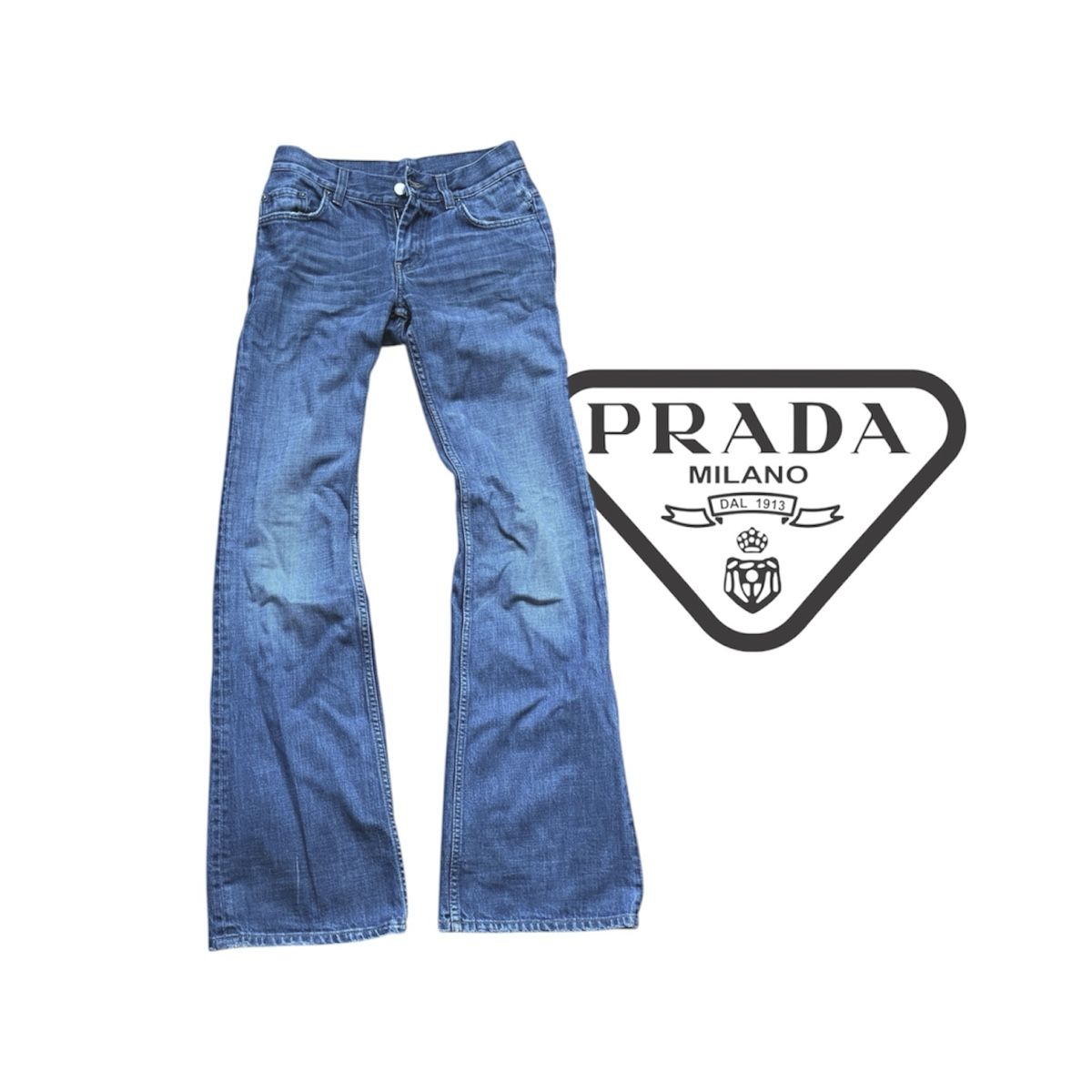 Prada Jeans: PRADA JEANS bootcut flared straight wide leg vintage – Usato da Meilen venduto da angelyxss