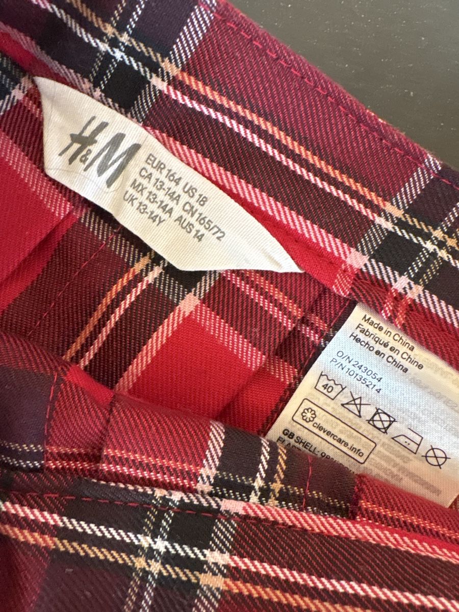 H&M Vestiti & Gonne: H und M Rock ROT Kariert Grösse 164 – Usato da Knonau venduto da ReMaaaan 2