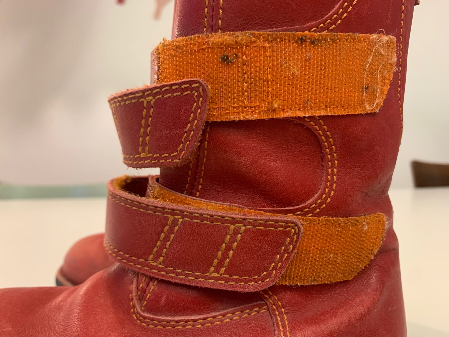 Scarpe per ragazzi: Winderschuhe aus rotem Leder, Gr. 27 – Usato da Zürich venduto da lando-2010 3