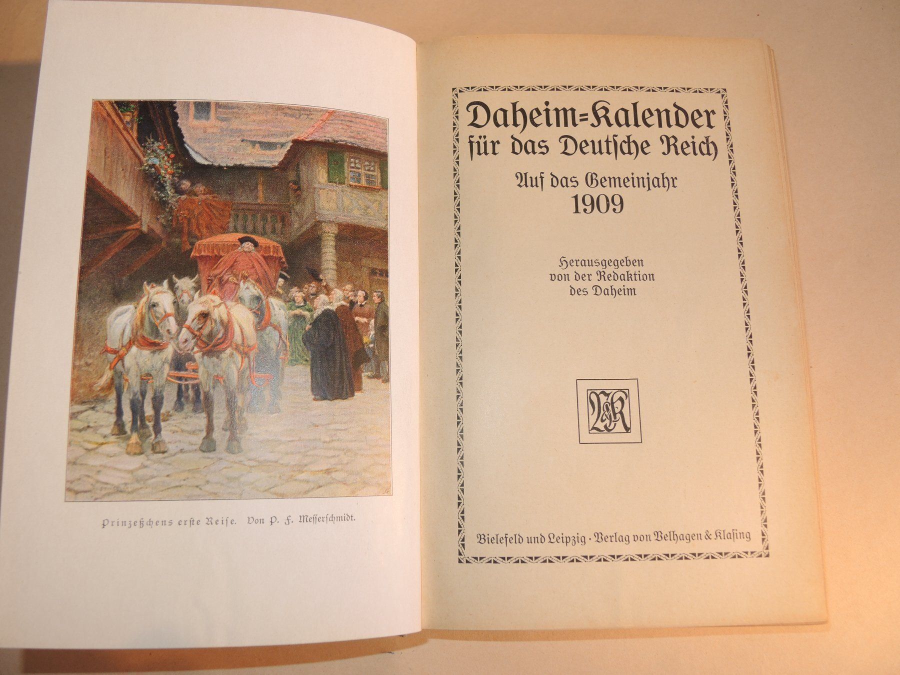 Calendari: Daheim - Kalender Deutsches Reich 1909 – Usato da Rorschach venduto da maeck8 4
