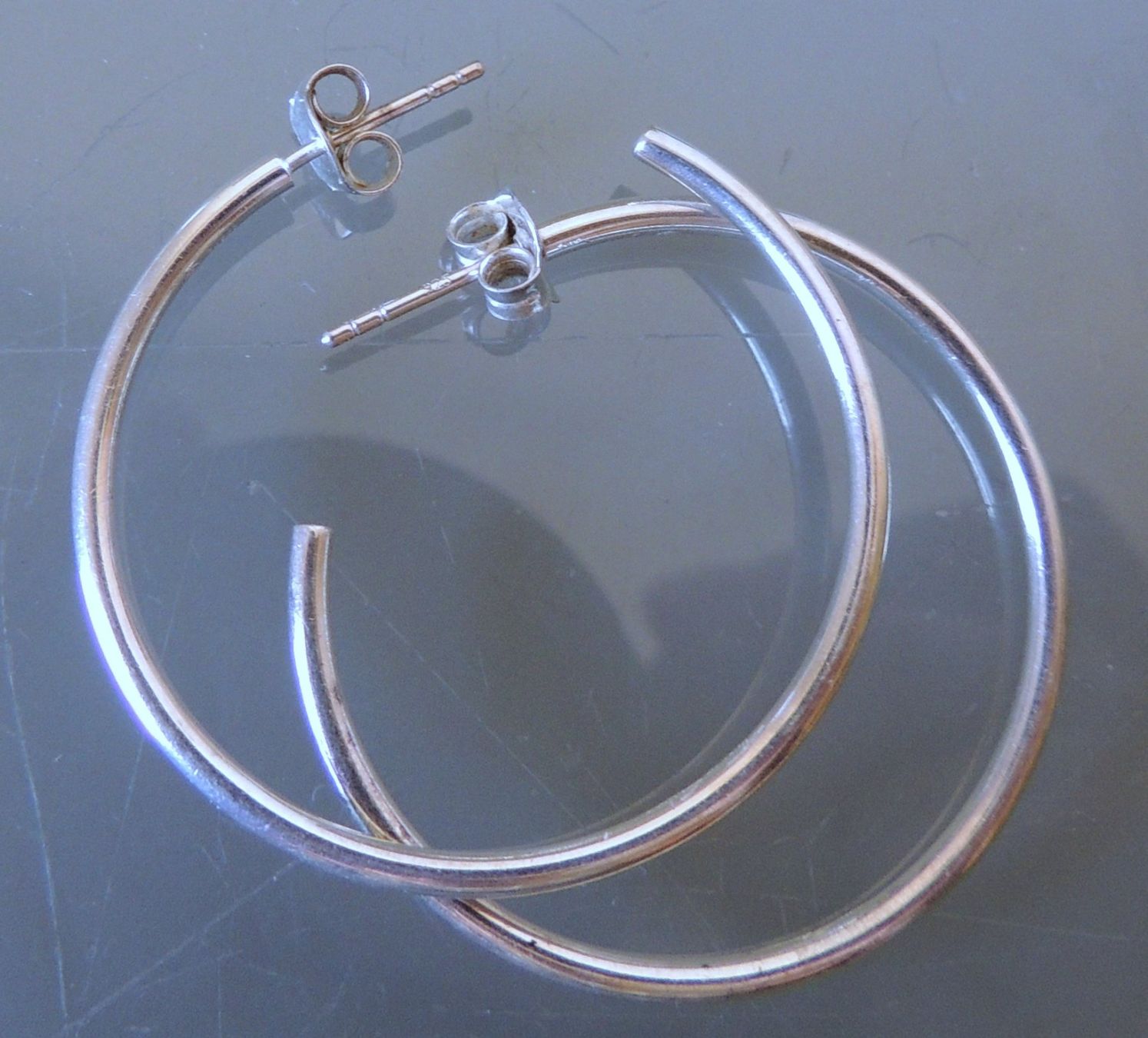 Orecchini pendenti & Orecchini a lobo: Silber 925 Creolen Ohrringe 36 / 2 mm – Usato da Waldenburg venduto da schaller707 2