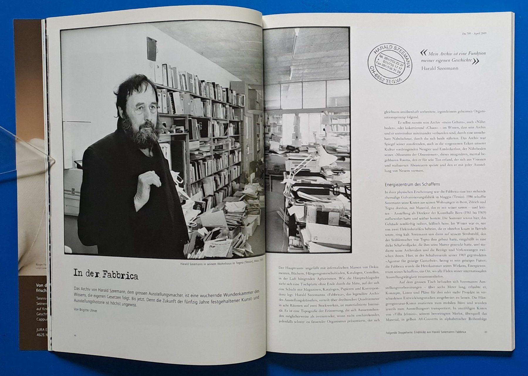 Bücher: Harald Szeemanns Wunderkammer // Hans Danuser Exkl. DU 795 – Gebraucht aus Zürich von archiphil 5
