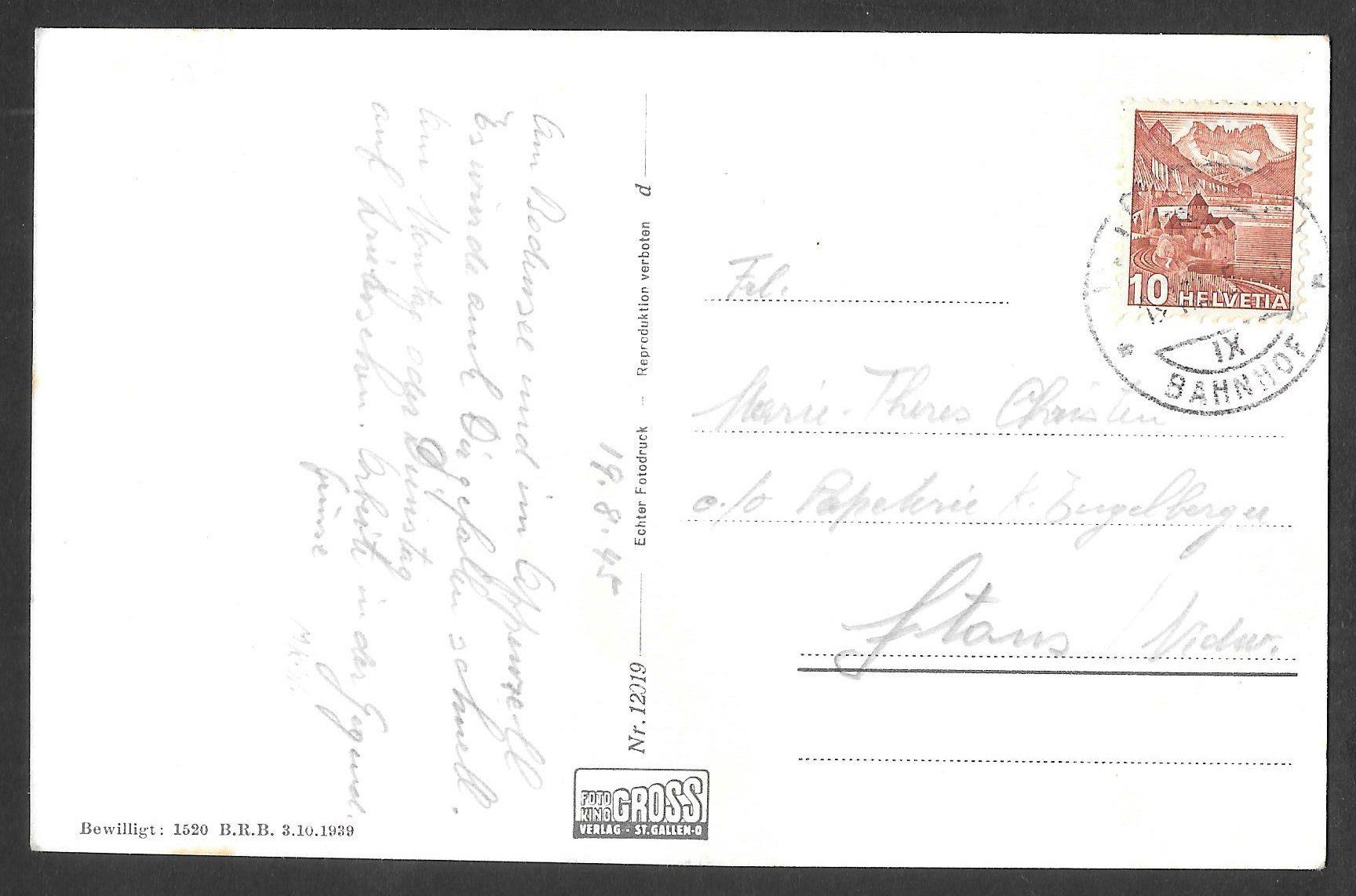 Cartoline postali: Herisau Gesamtansicht mit Säntis – Usato da Olten venduto da clotaldi 1