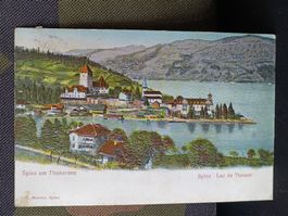 Prägedruck PK / Spiez am Thunersee Gelaufen 1913