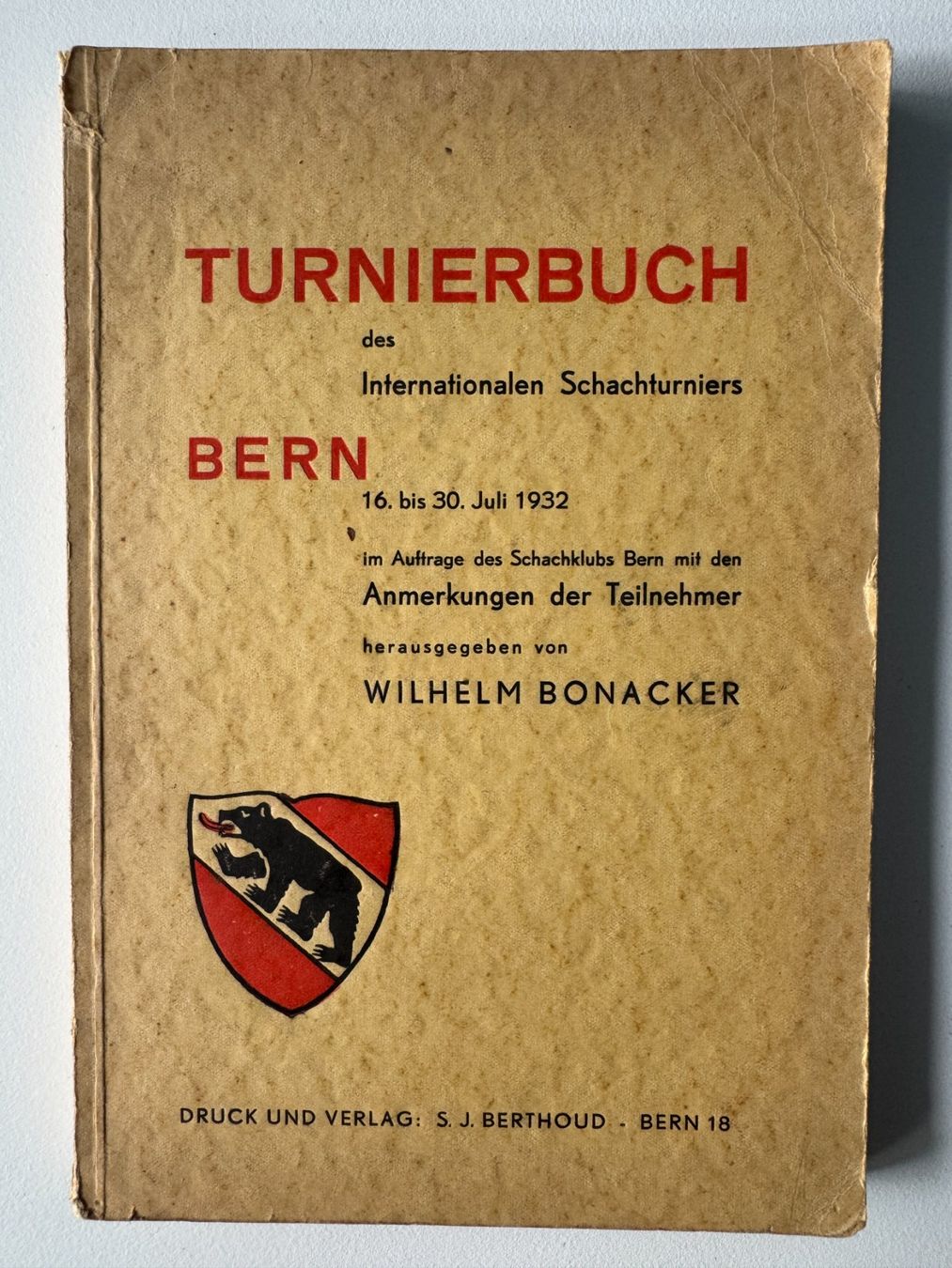 Libri: Turnierbuch Bern - 1932 – Usato da Basel venduto da Kornblumen