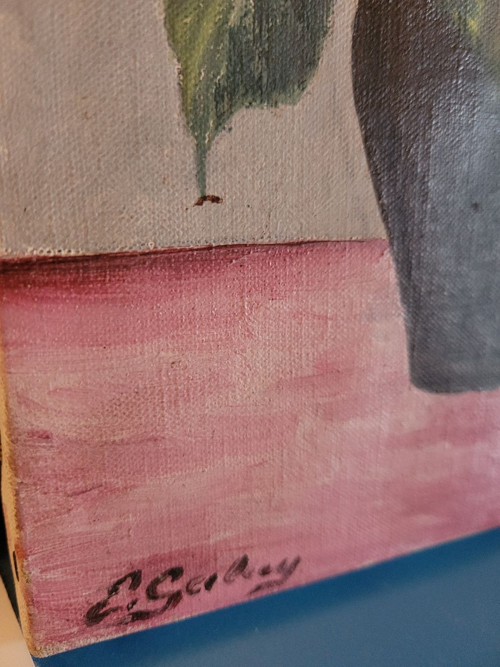 Dipinti: Tableau  'Roses' ,  huile sur toile – Usato da Bernex venduto da Dariafr 2