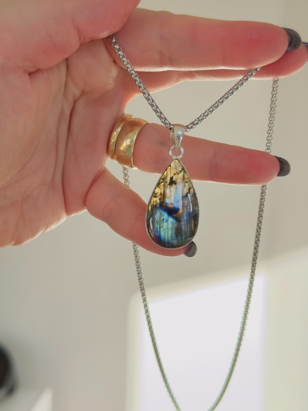 Catenine: Labradorite necklace – Nuovo e nell'imballaggio originale da Genève venduto da AGBERG 4