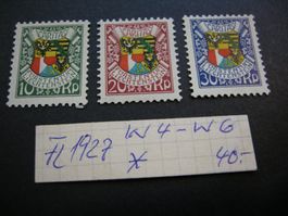 1927 LIECHTENSTEIN W4-W6 87 GEBURTSTAG POSTFRISCH/*falz 40.-
