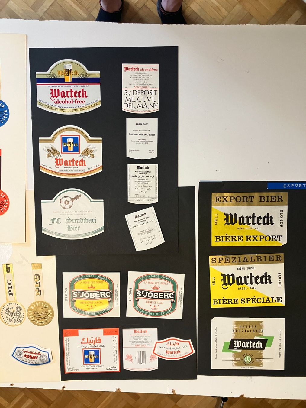 Sticker: Etiketten Warteck Bier Basel Export etc. – Usato da Basel venduto da djwwpp 2