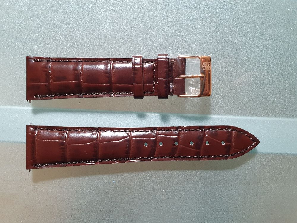 Bracelet Montre Cuir Brun Frederique Constant 16 Mm - Réf. 37084, Occasion, Marque Alpina