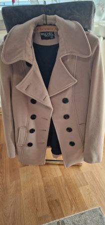 Mishel Collection Damen Wollmantel, Grösse 44, beige Top!