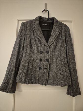 Marc Cain Bouclé Blazer, Grau, Gr.W 32 (Gr.36) Top Zustand!