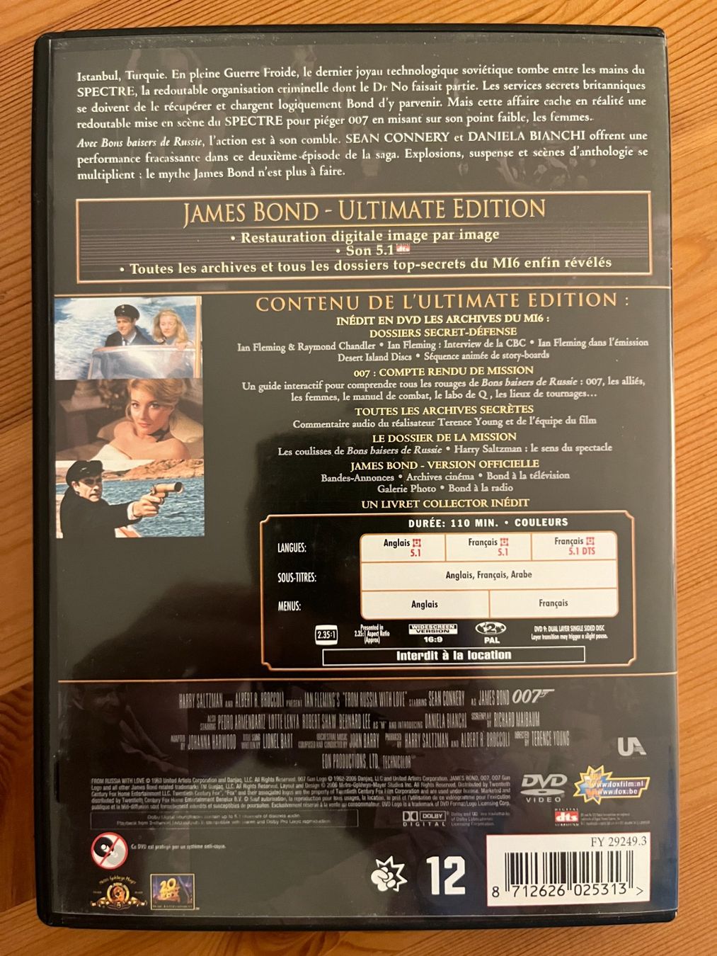 Alle DVDs: BONS BAISERS DE RUSSIE - JAMES BOND - SEAN CONNERY – Gebraucht aus Lausanne von sba_jg8r 1