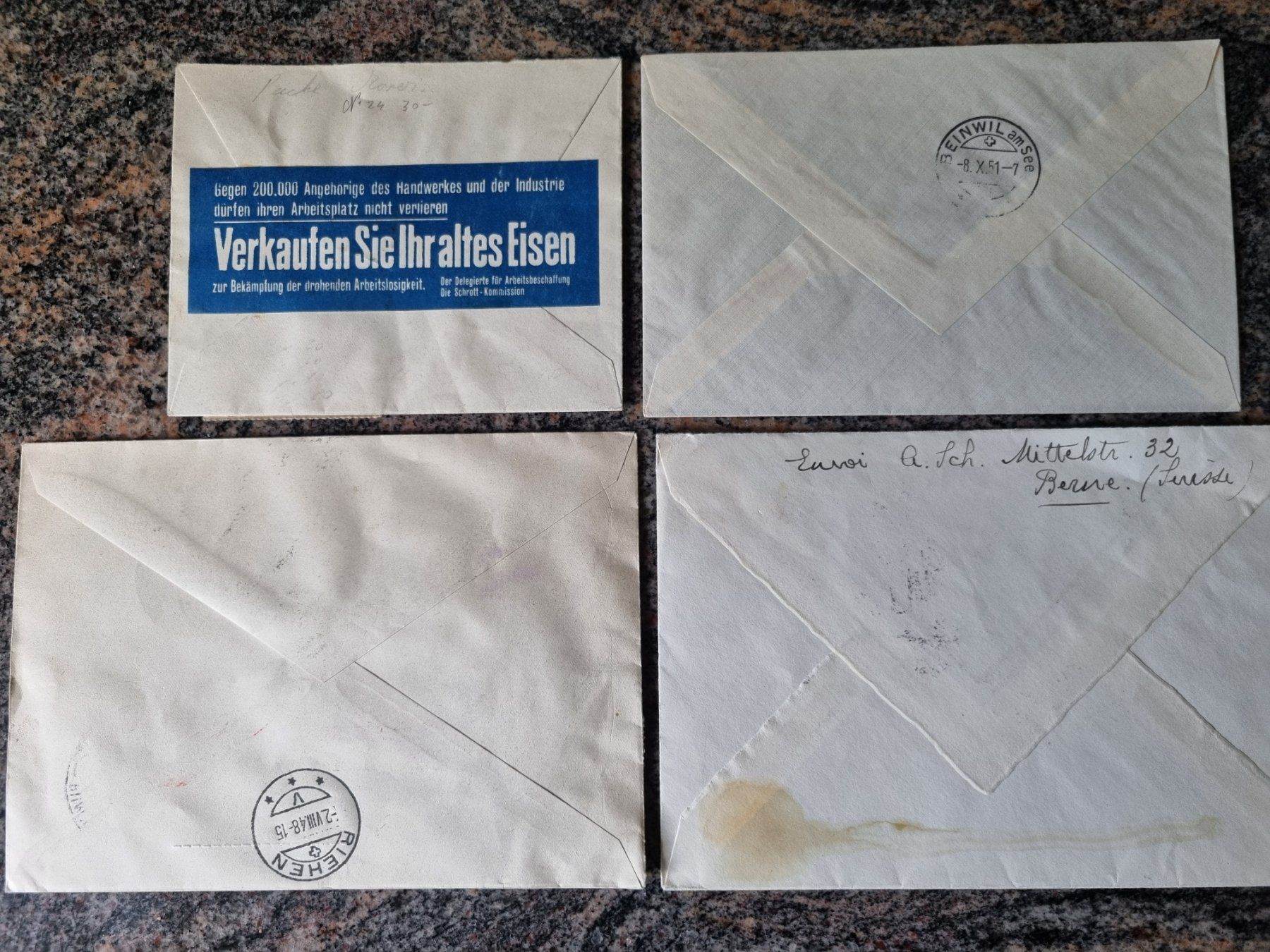 Tutti i francobolli: 12 Briefe mit Pro Patria im Viererblock – Usato da Gümligen venduto da Geniusbuy 5