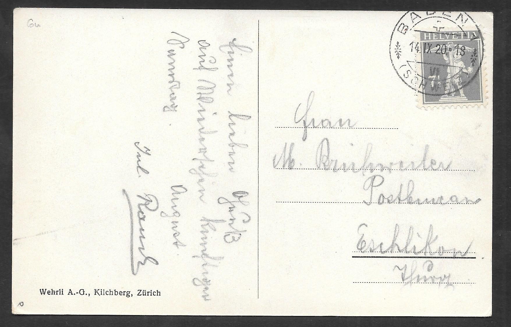 Cartoline postali: Baden Teilansicht – Usato da Olten venduto da clotaldi 1