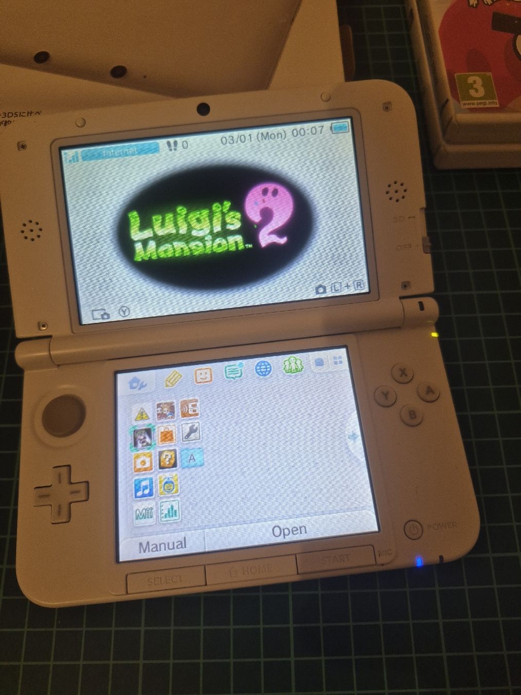 Nintendo Konsolen: Nintendo 3DS XL White Edition with 3 Games - Bundle! – Gebraucht aus Meyrin von Retro-GZ 4